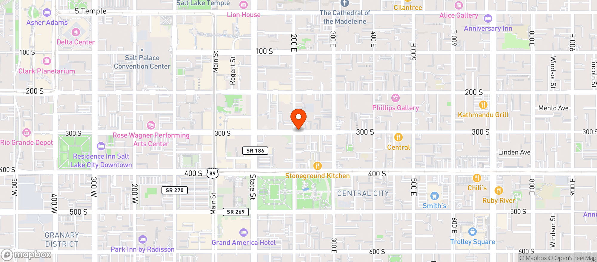 Map showing Tavernacle Social Club