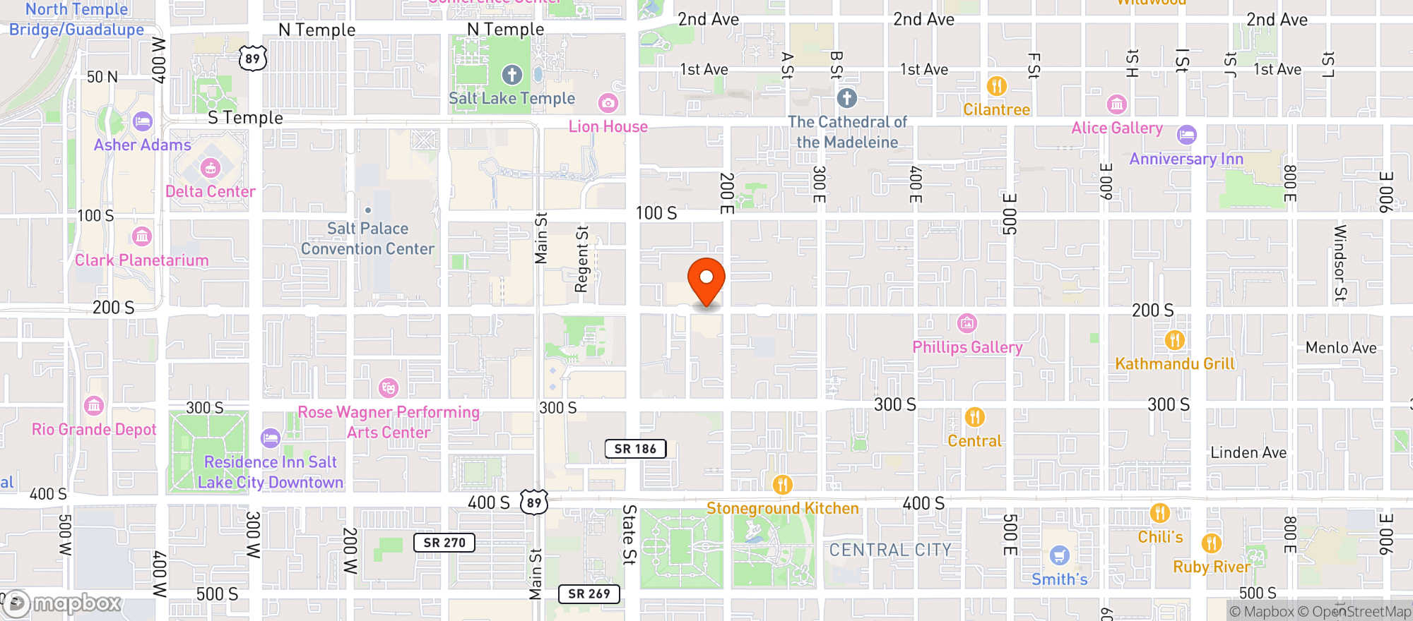 Map showing Johnnies On Second