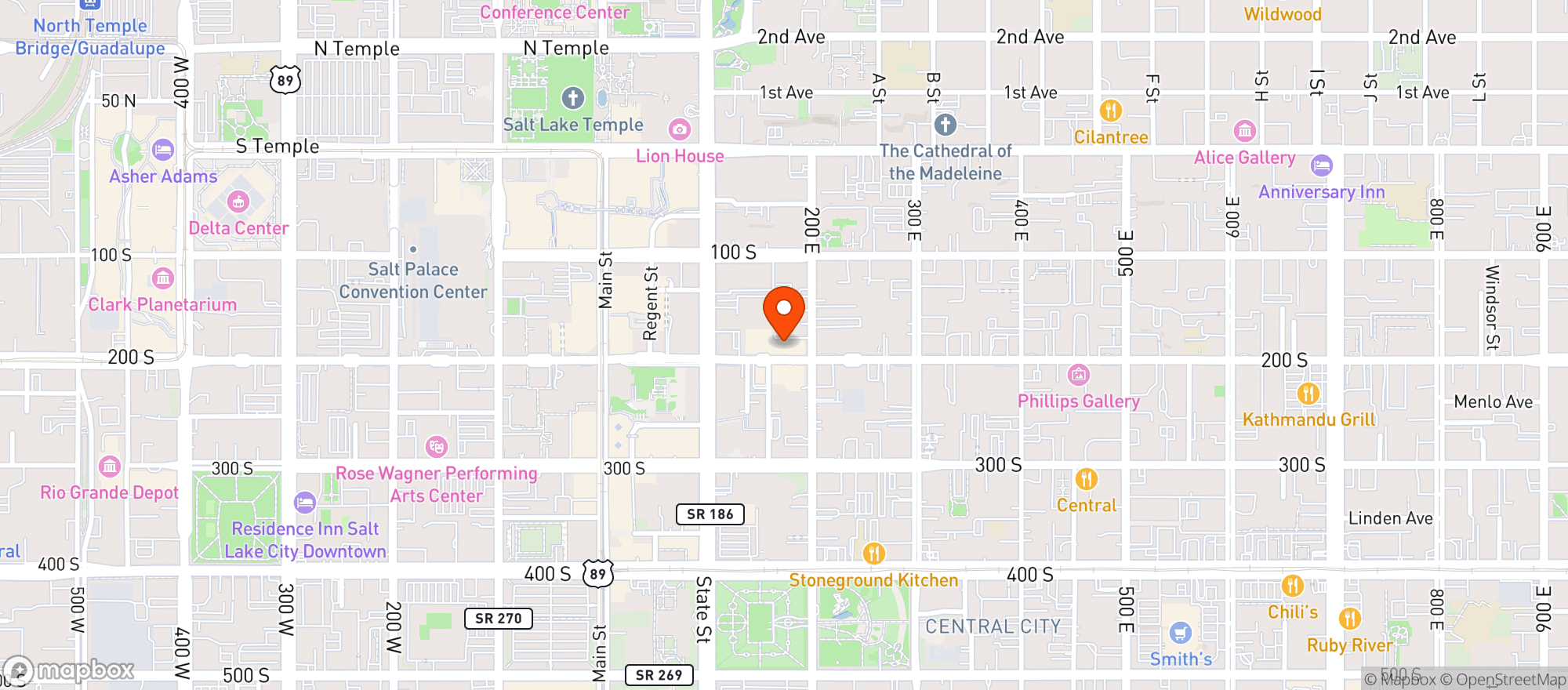 Map showing Beer Bar