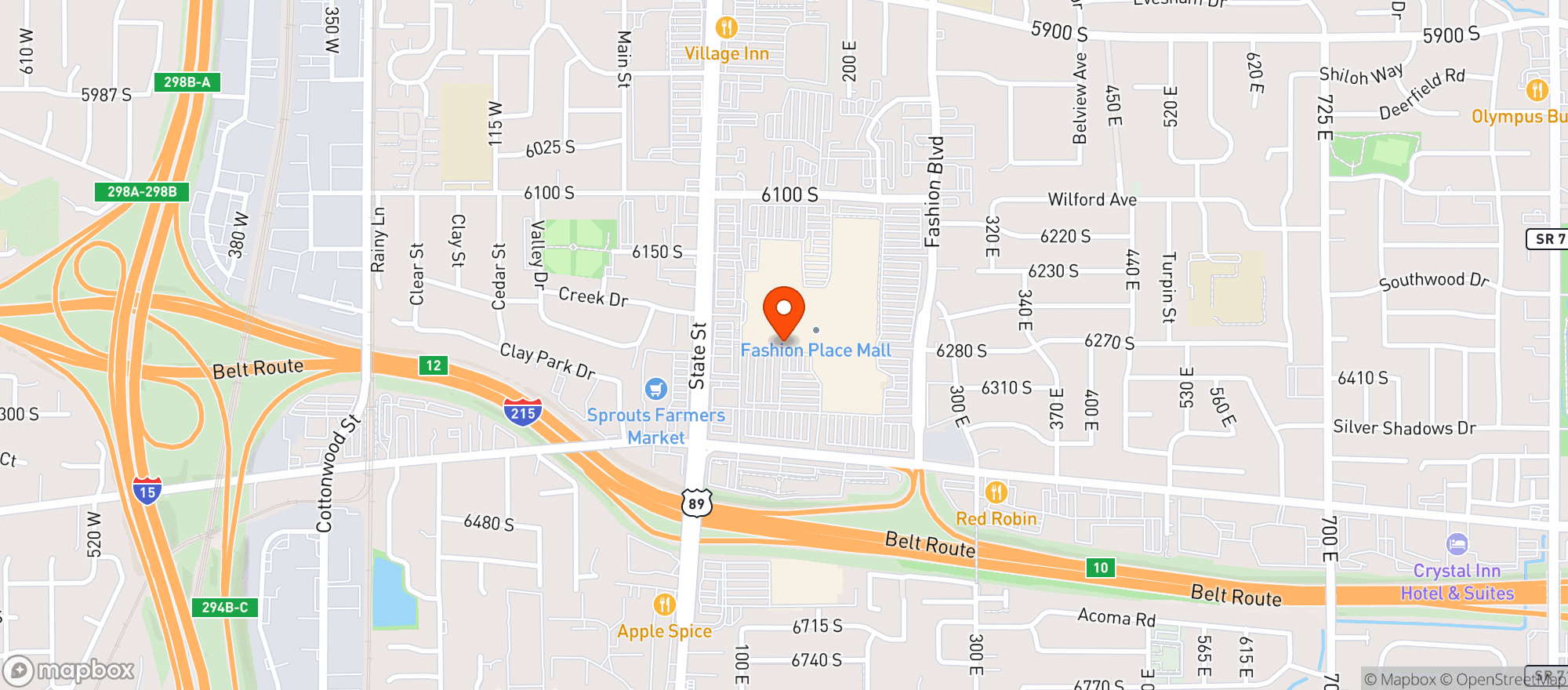 Map showing P F Changs China Bistro #9865