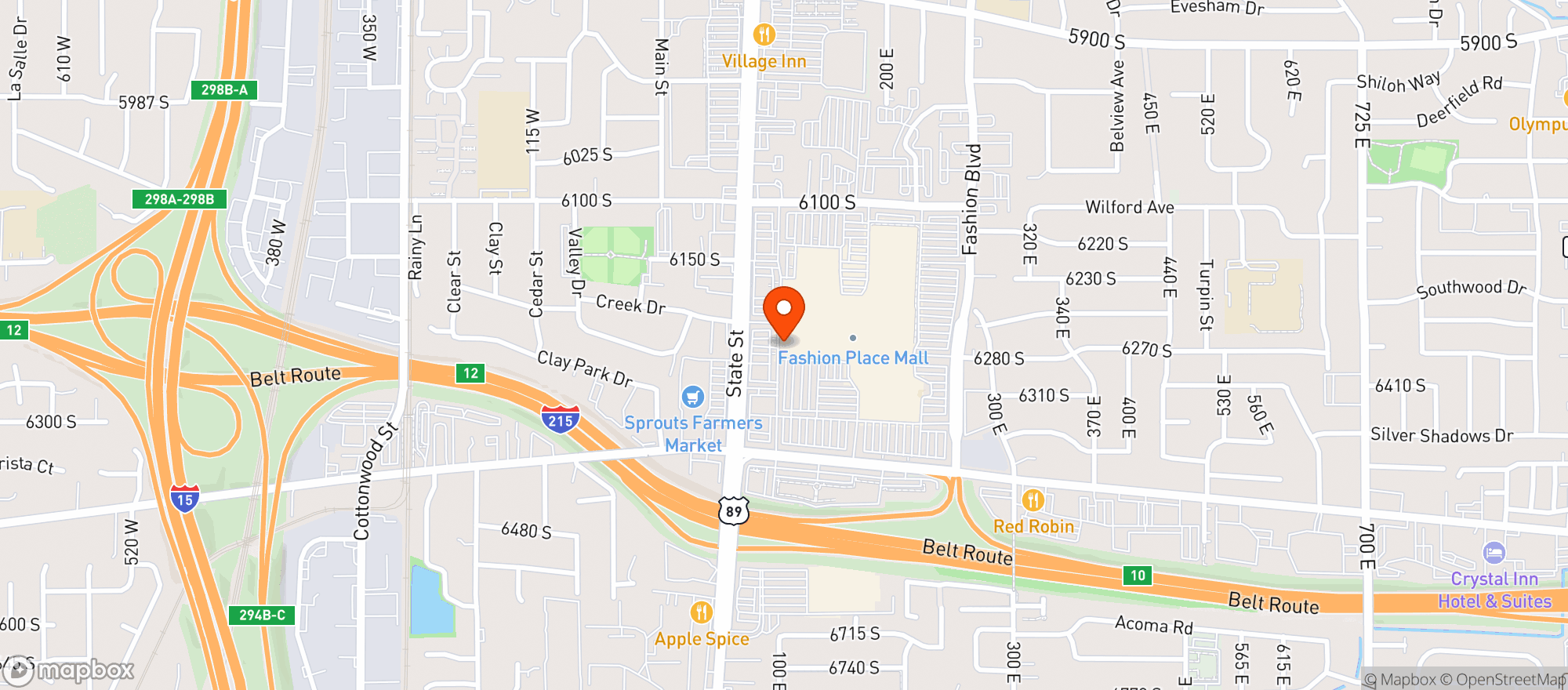 Map showing Cheesecake Factory #135