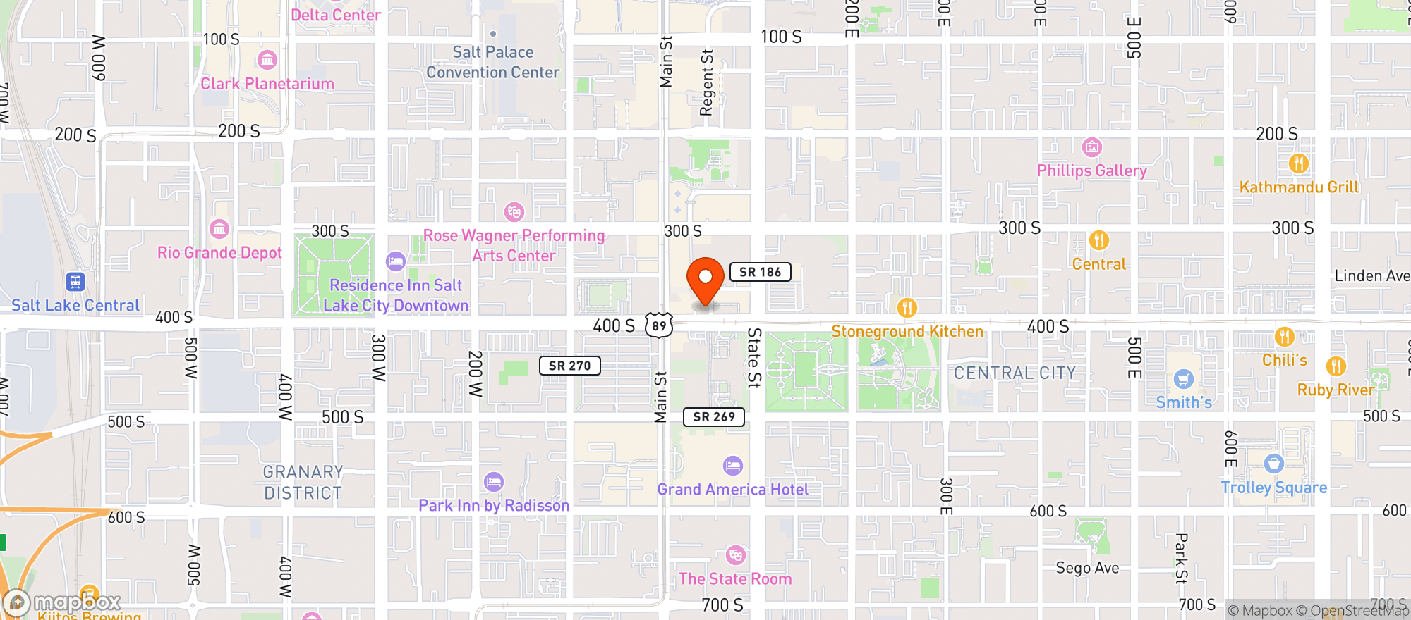 Map showing The Green Pig Pub
