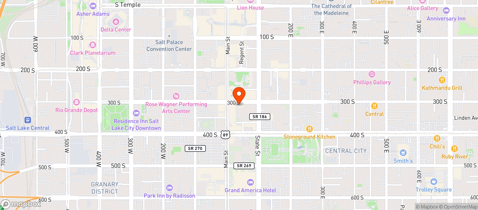 Map showing Juniors Tavern
