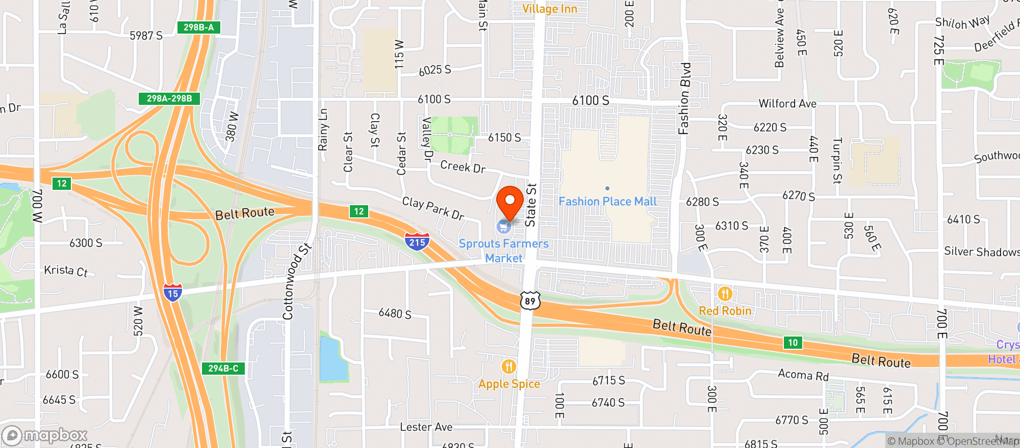 Map showing Sprouts Farmers Market