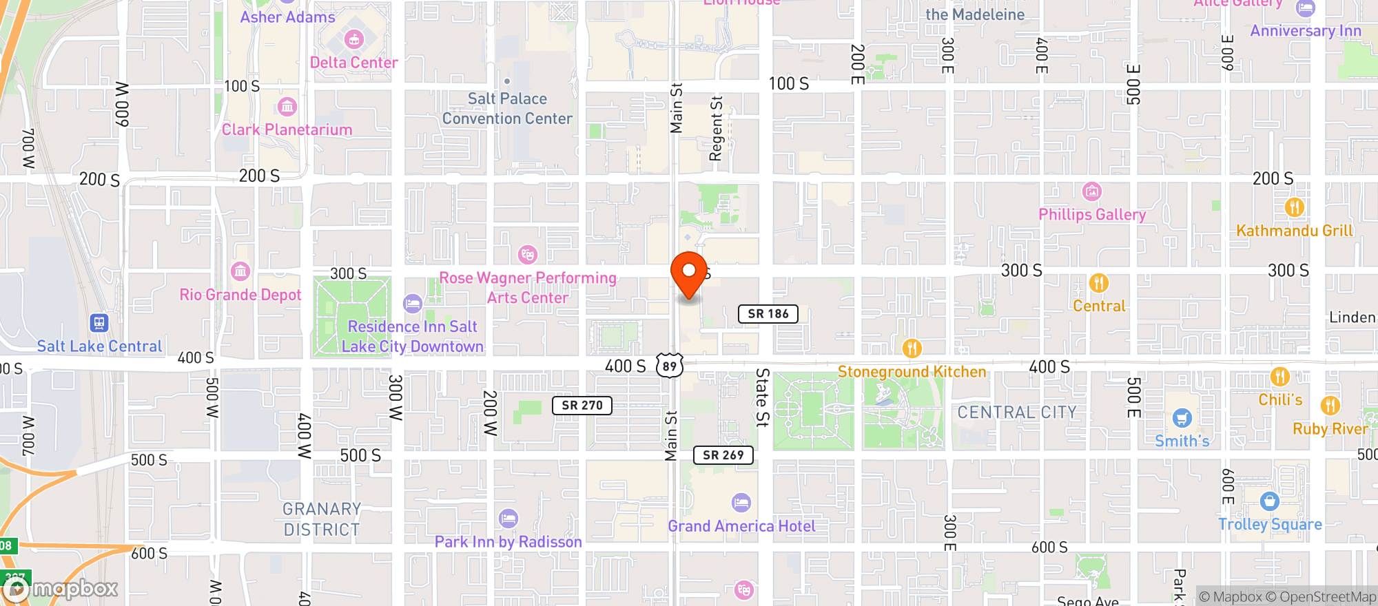 Map showing White Horse Bar & Restaurant