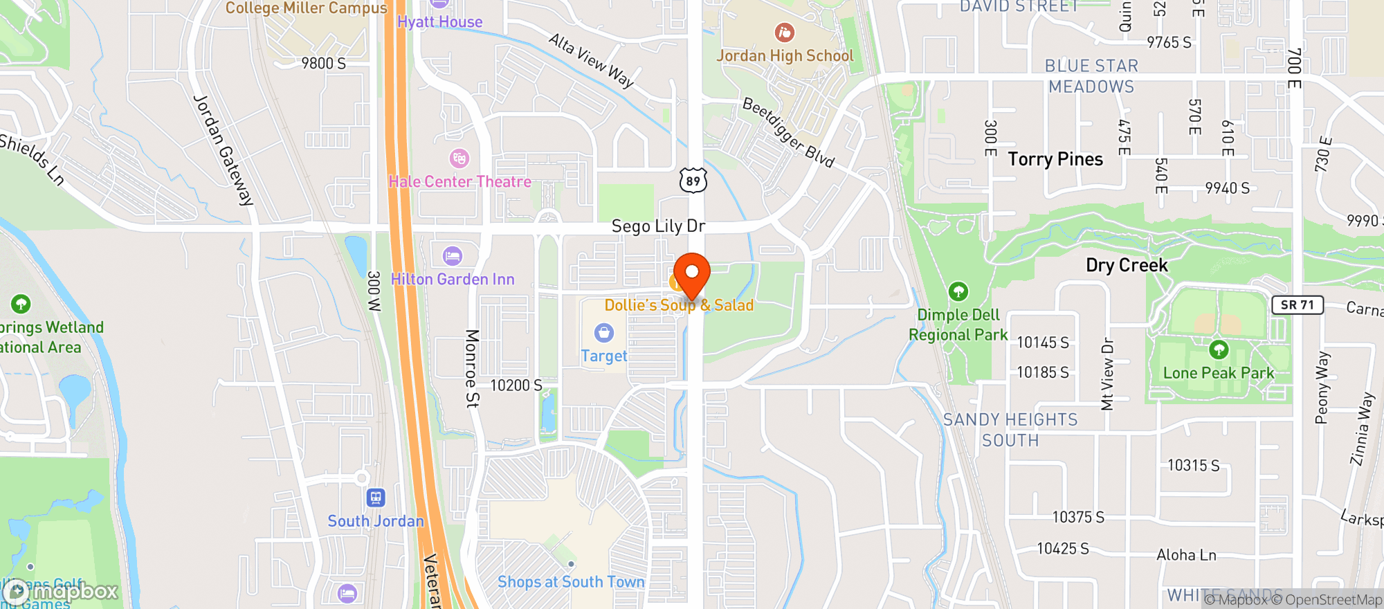 Map showing Target