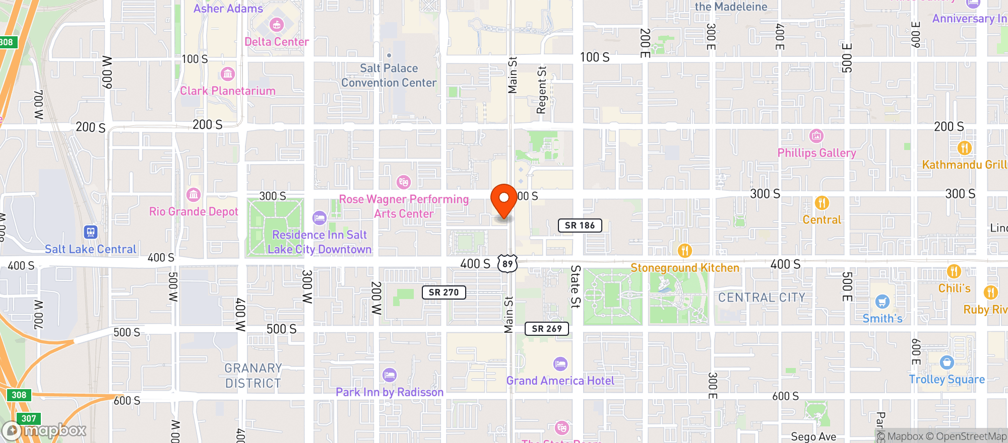 Map showing Melting Pot Restaurant #11