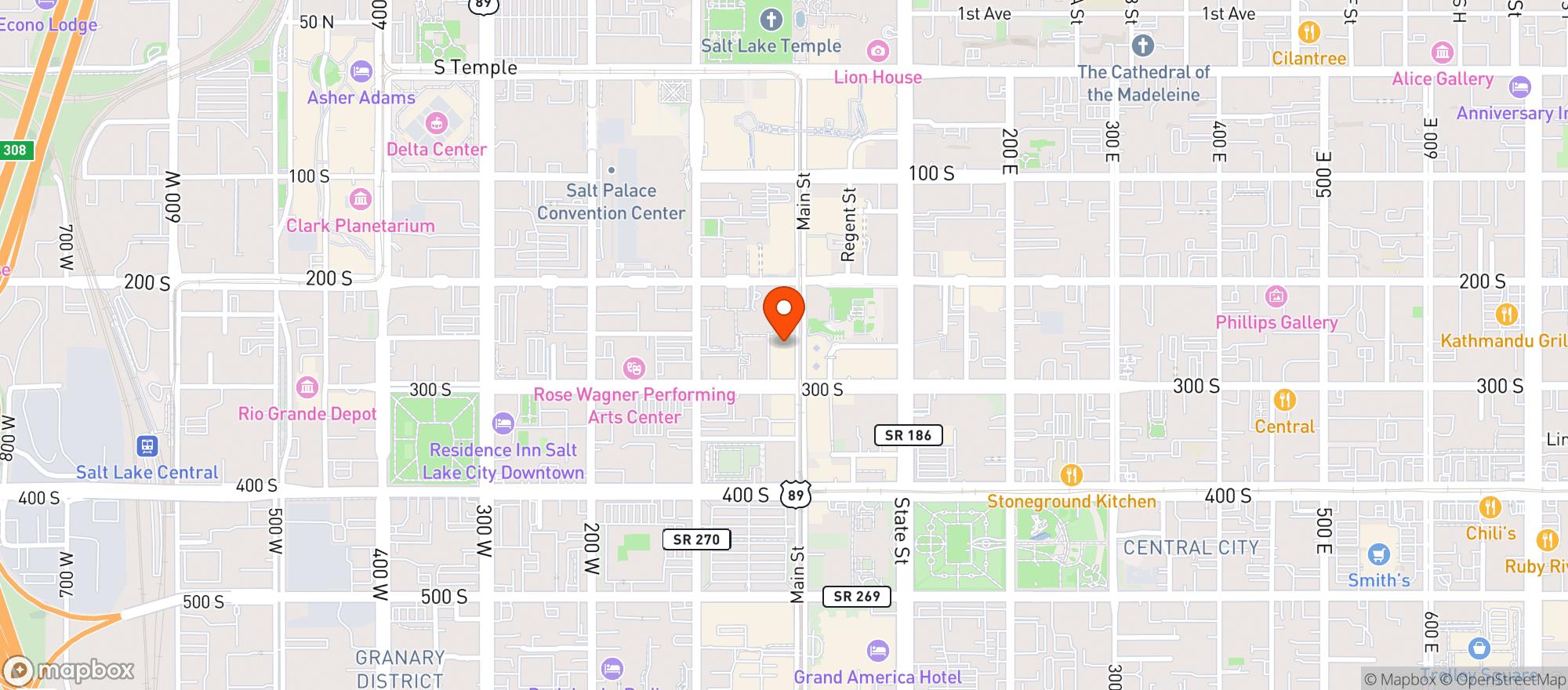 Map showing Keys On Main