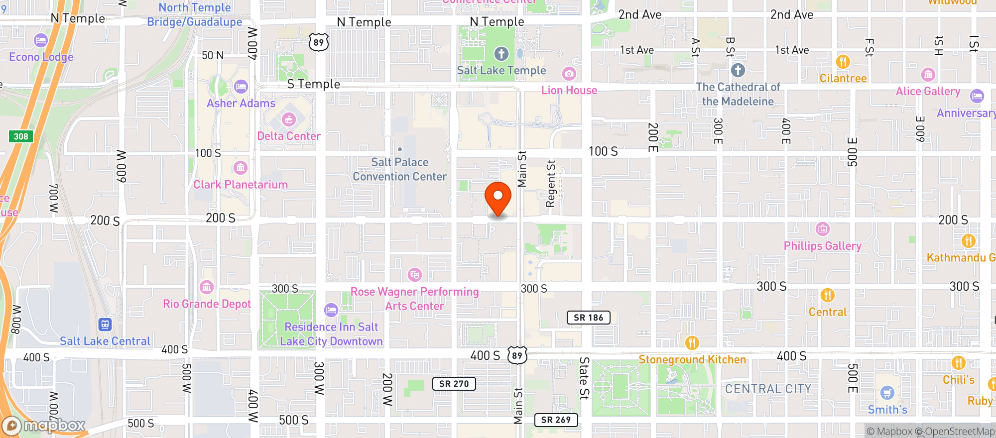 Map showing Siegfried's Delicatessen