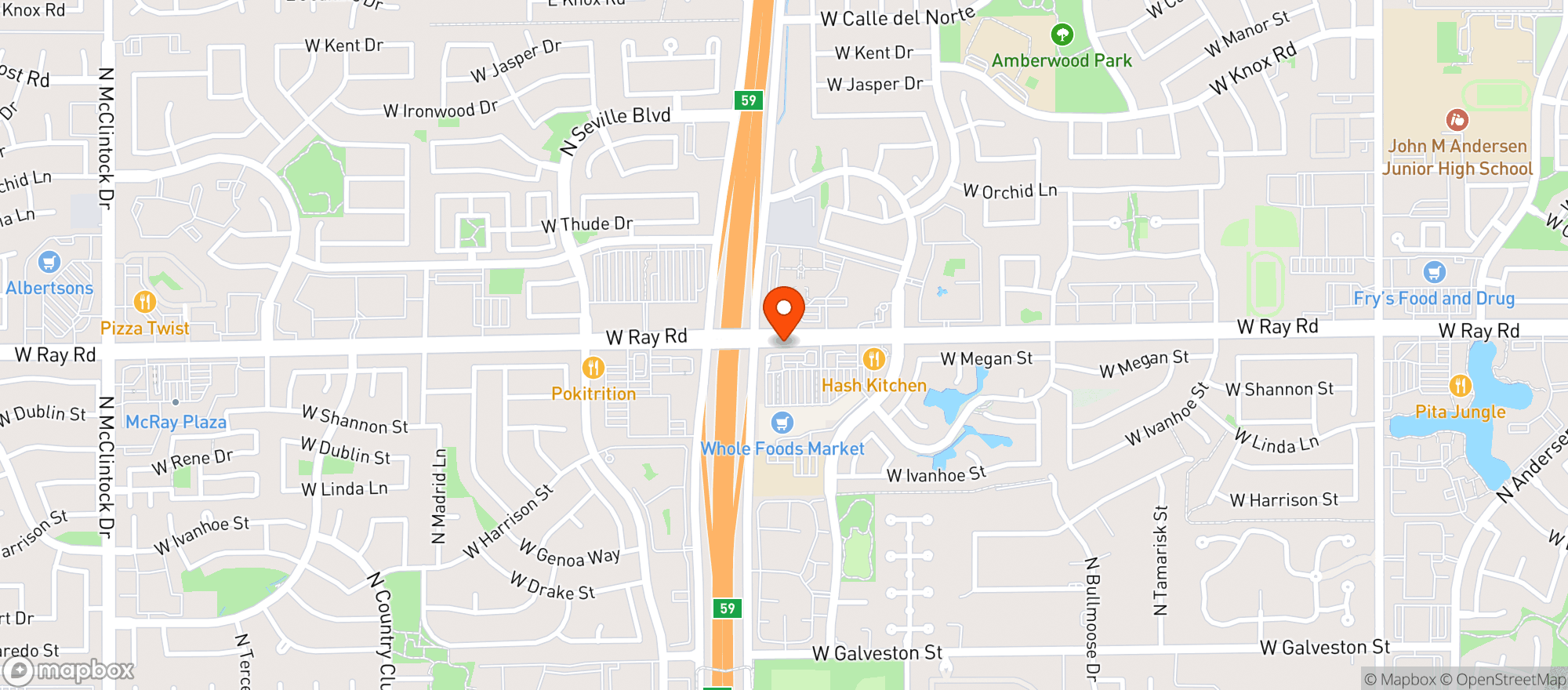 Map showing Whole Foods Market