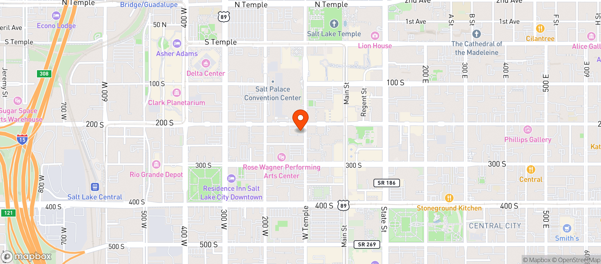Map showing Ramblin Roads
