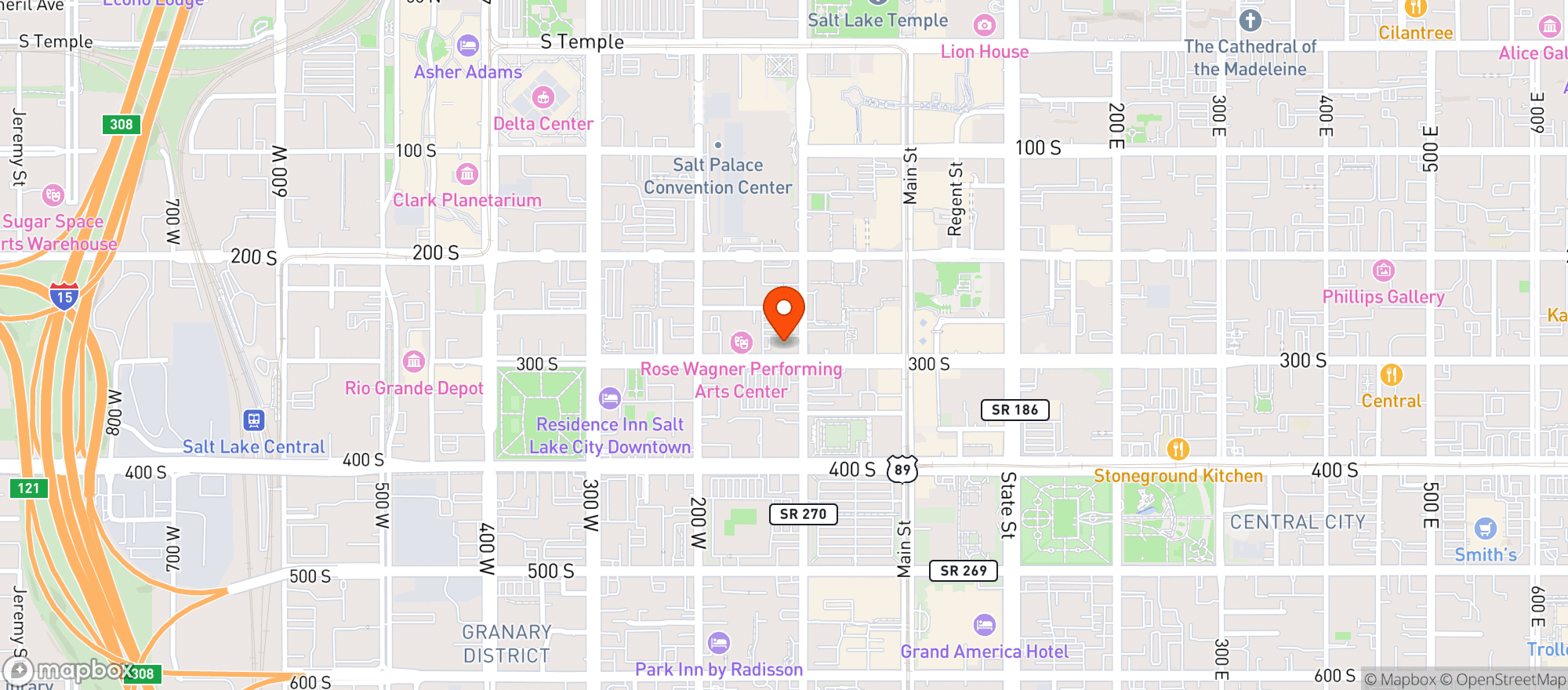 Map showing Sonoma Grill