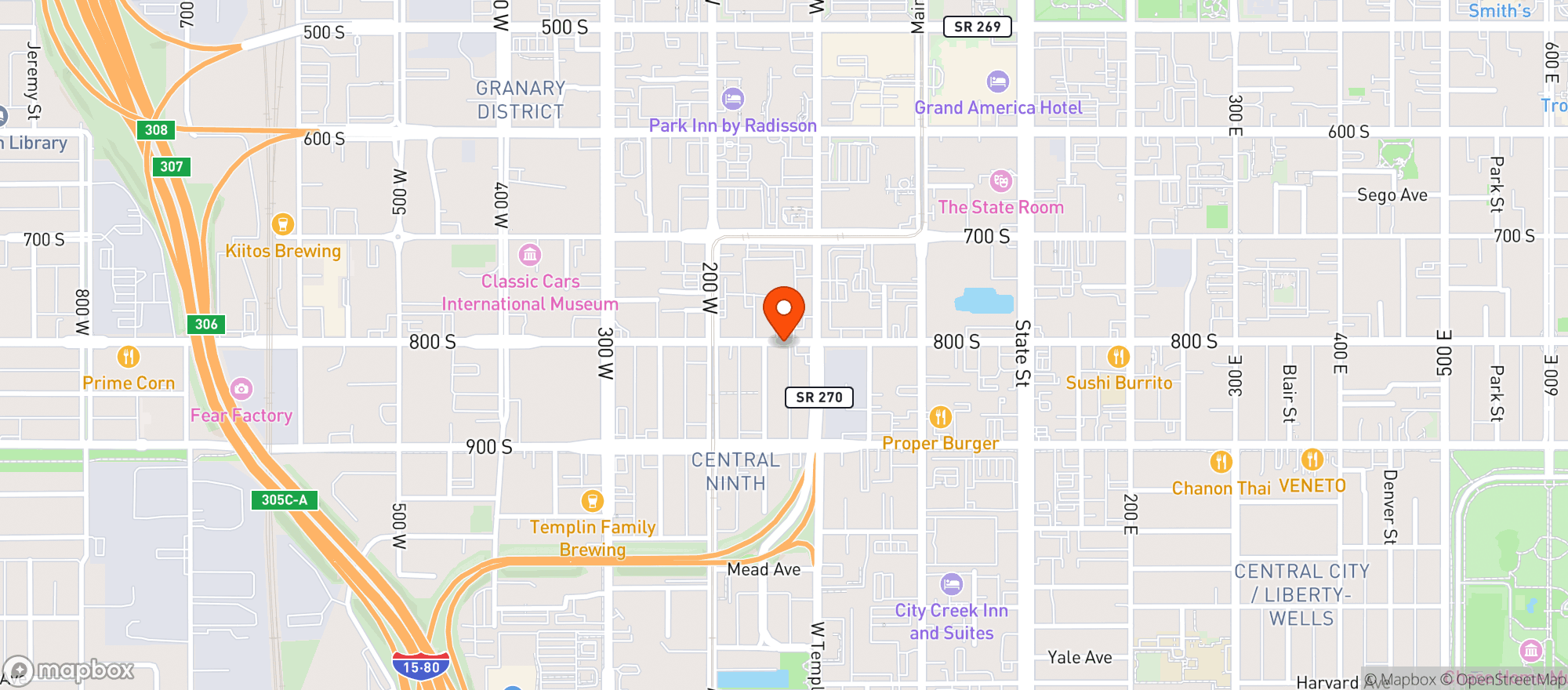 Map showing 7 Eleven