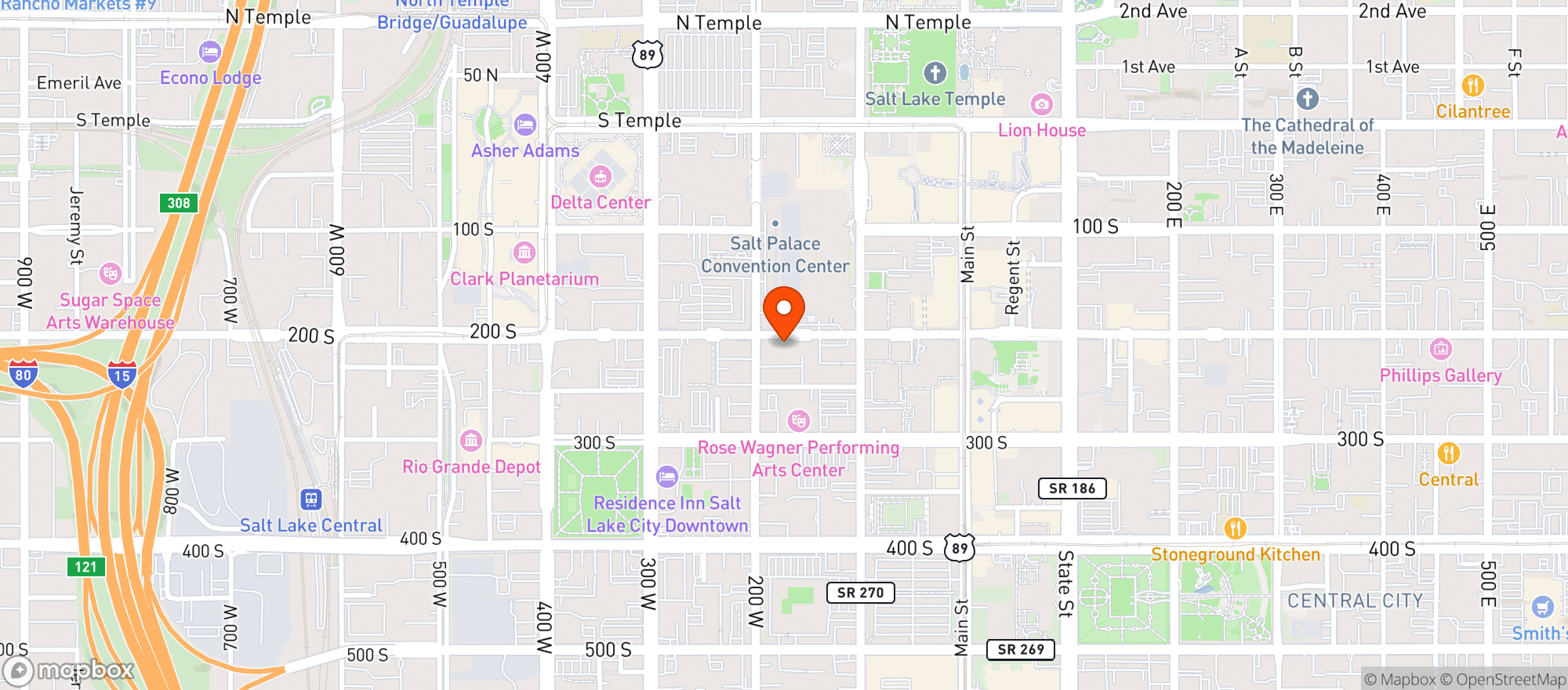 Map showing Patricks Pub