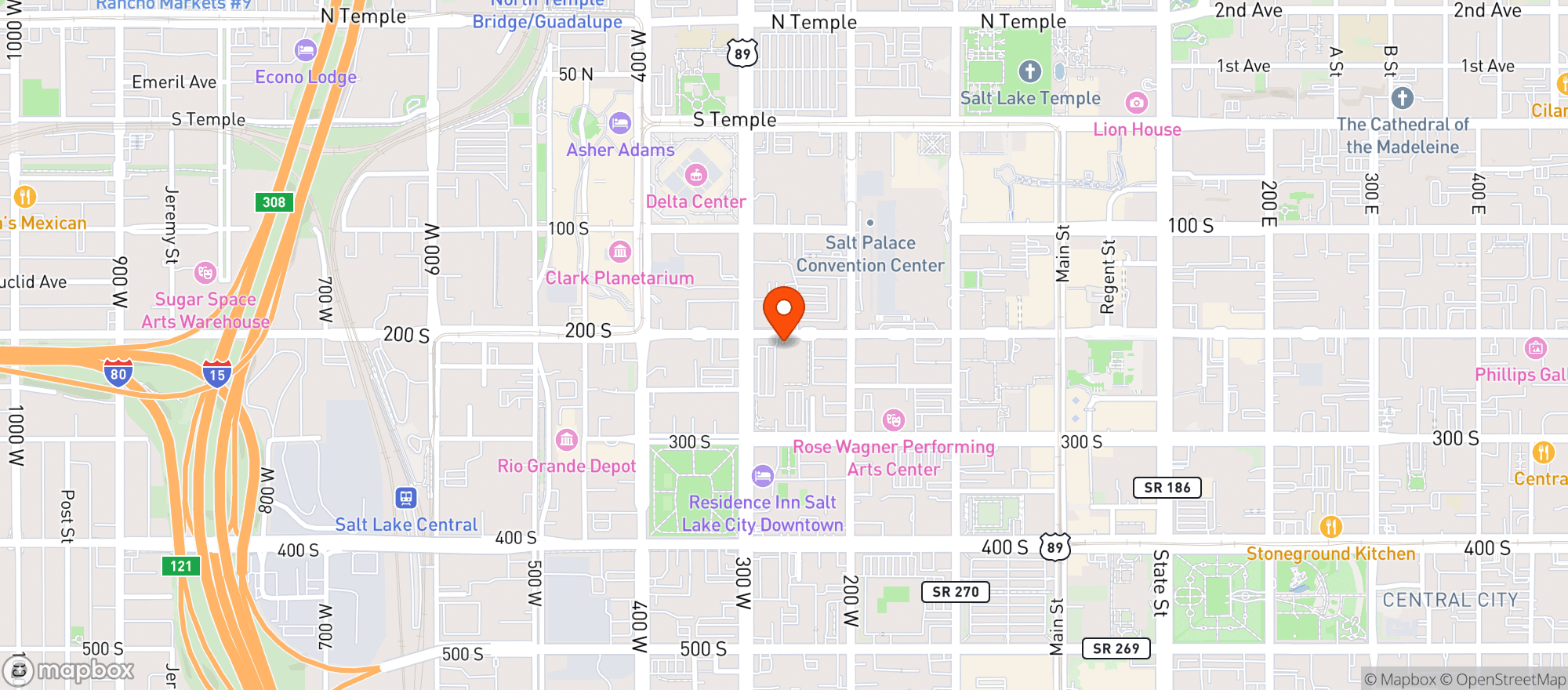 Map showing Carson Kitchen