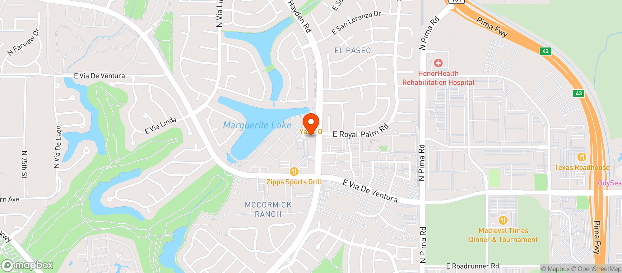 Map showing Campo Italian Bistro