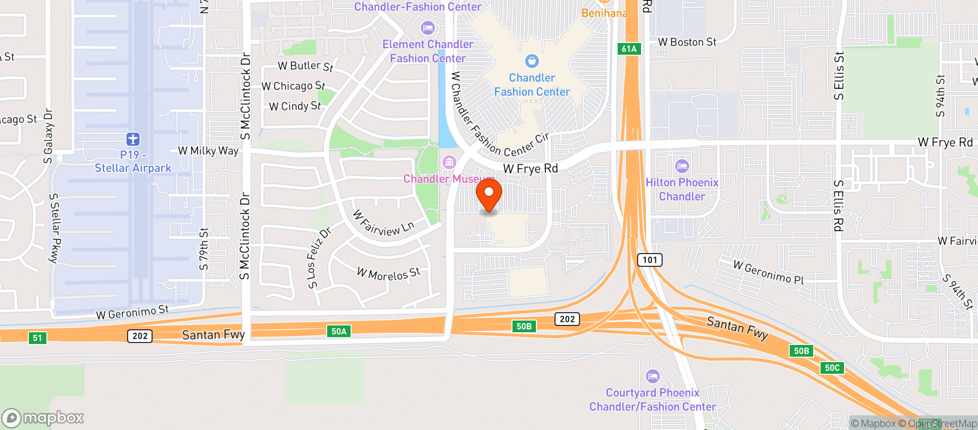 Map showing Target Store