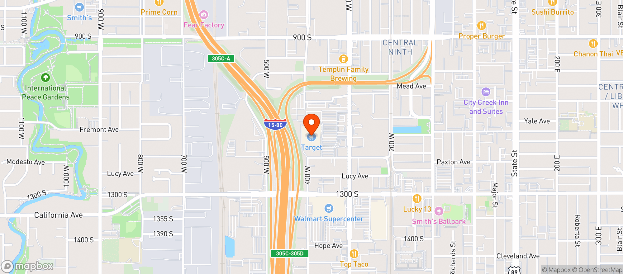 Map showing Target Store #2641