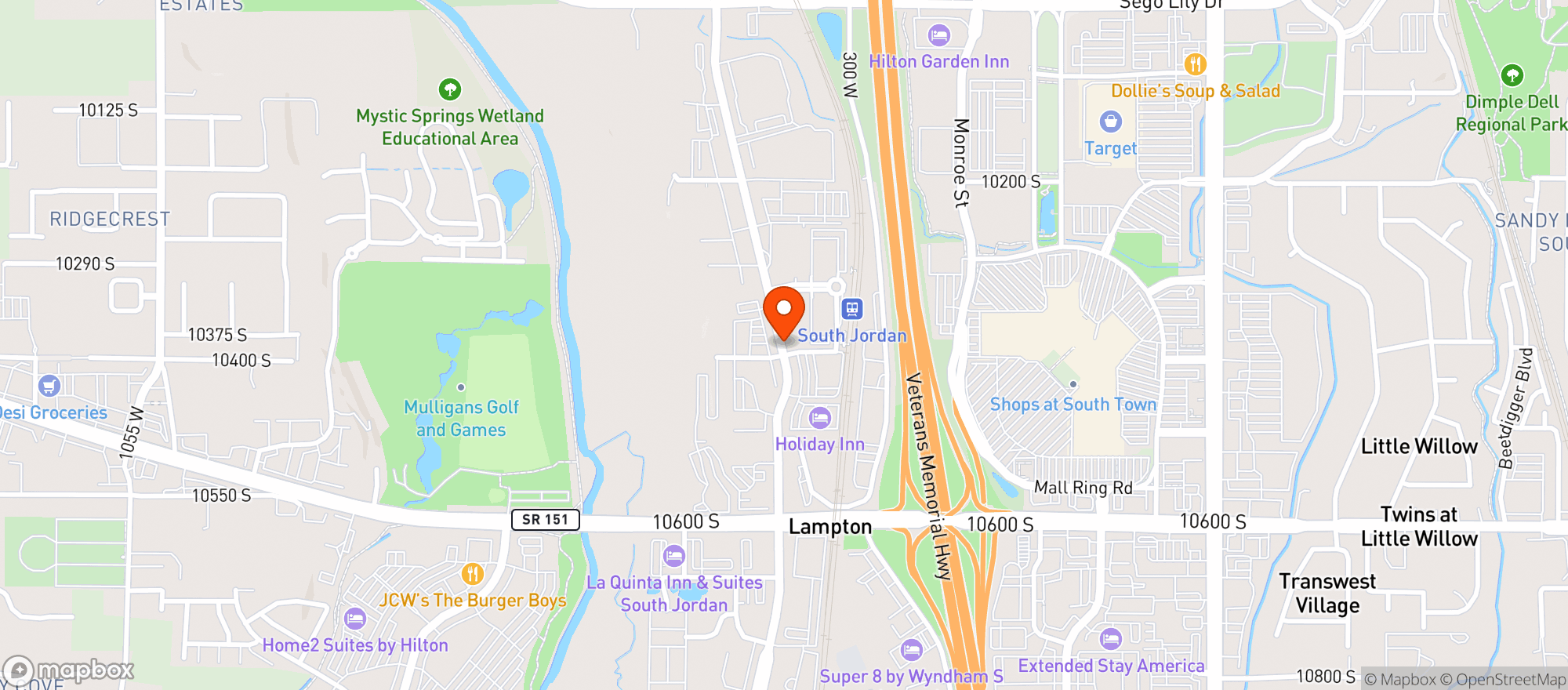 Map showing Embassy Suites