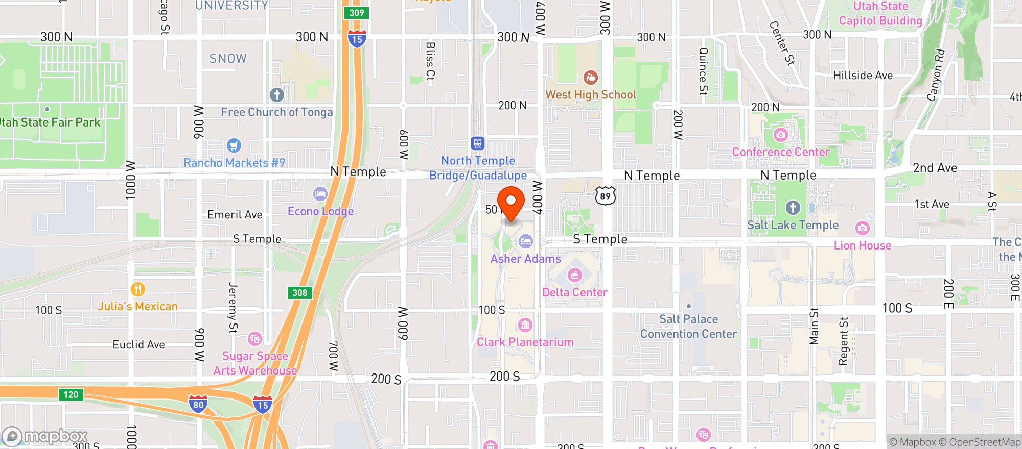 Map showing Flanker Kitchen