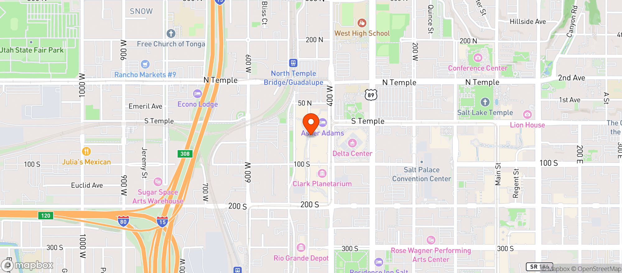 Map showing The Store At The Gateway