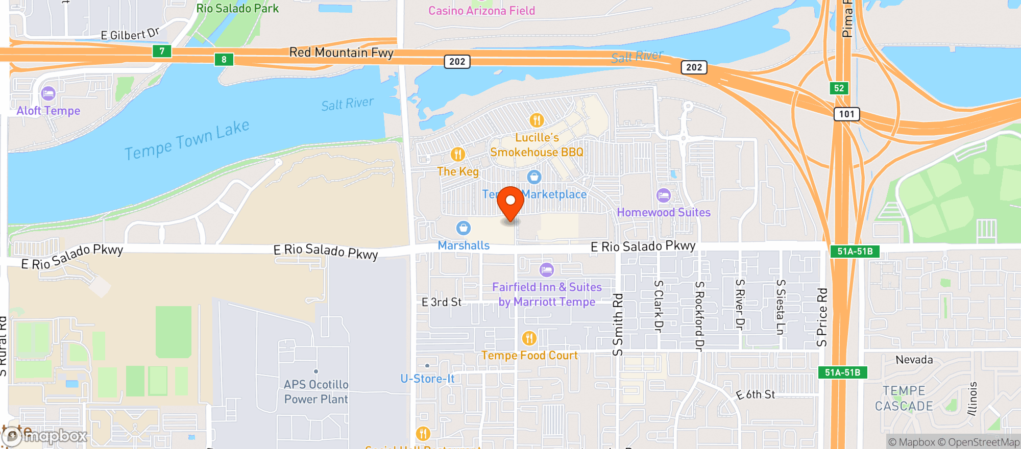 Map showing Target