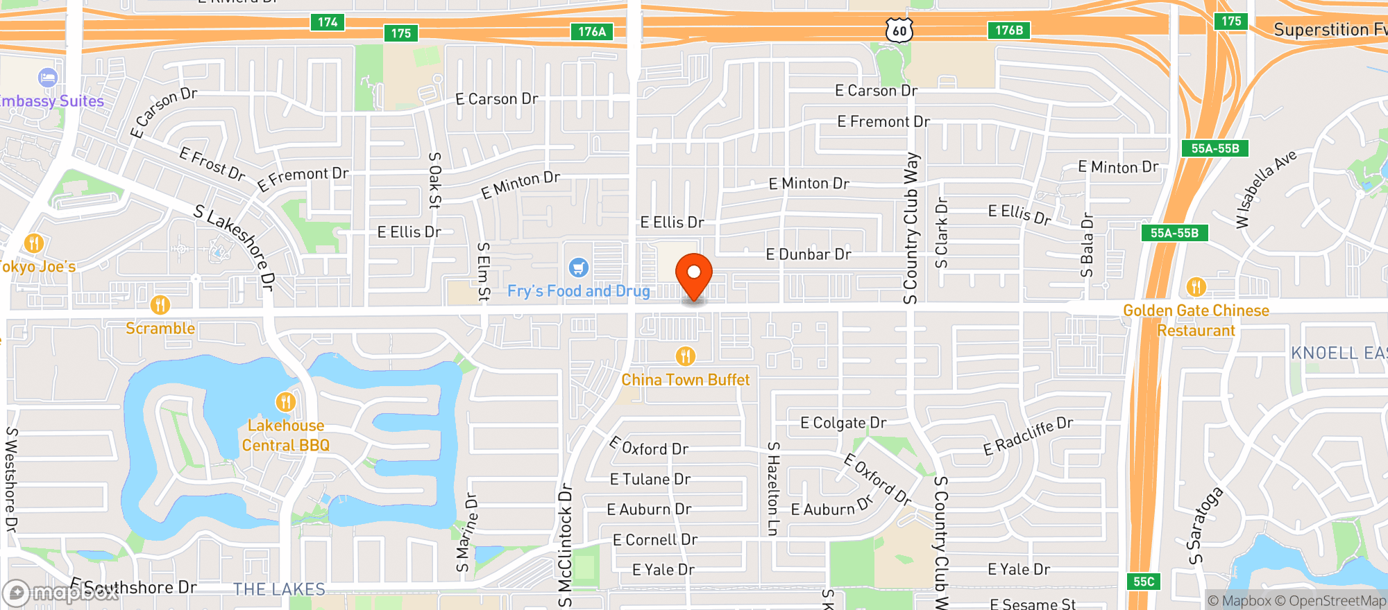 Map showing Target Store