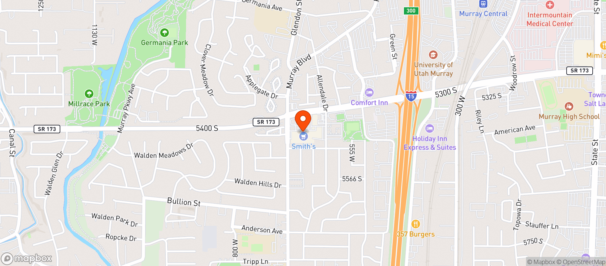 Map showing Smiths Food & Drug Cent #83