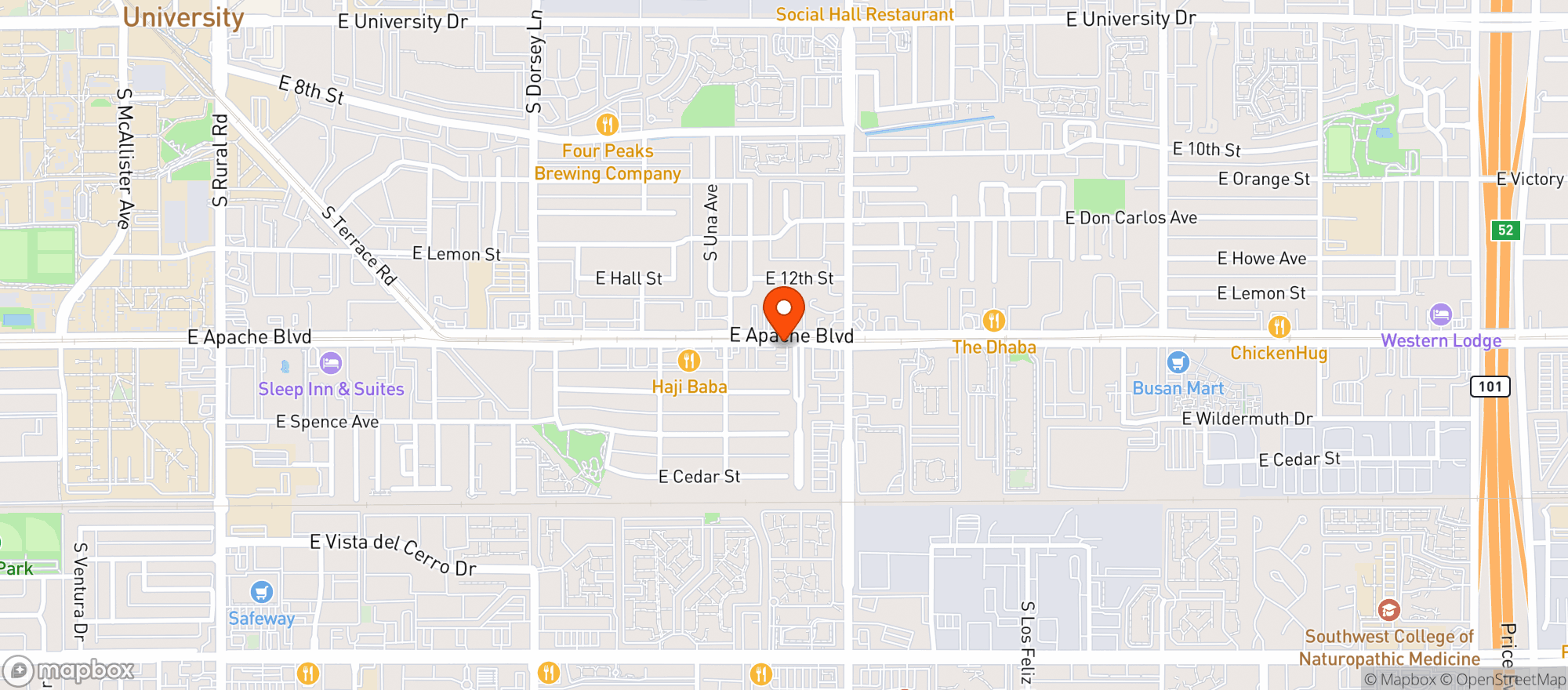 Map showing Liquor Express