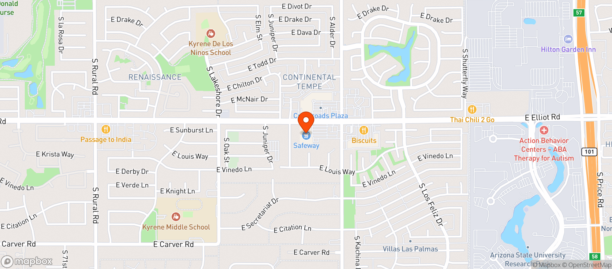Map showing Safeway #1535