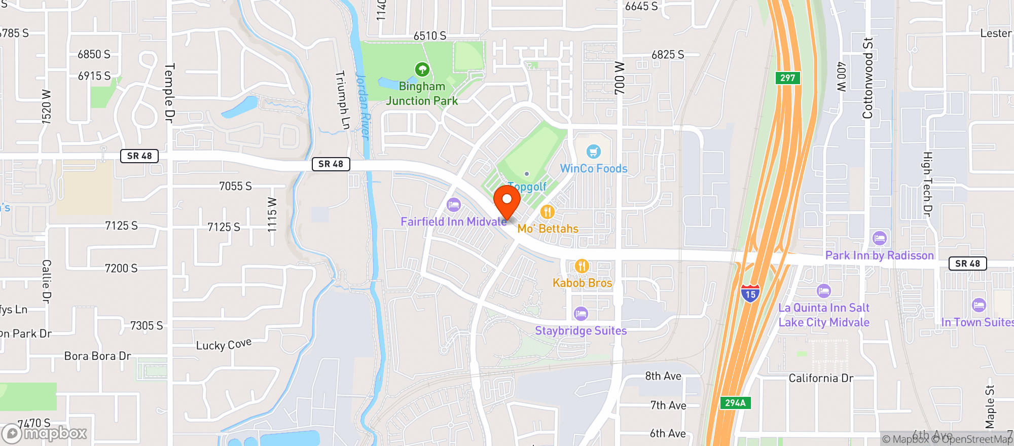 Map showing Topgolf