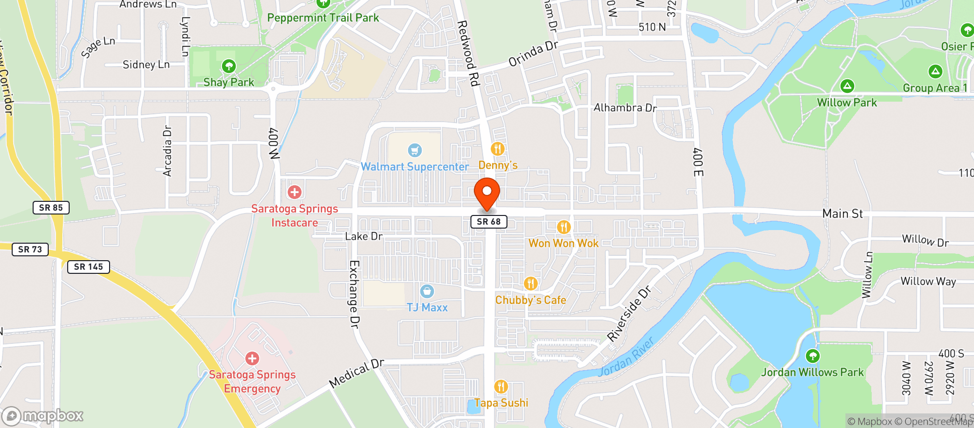 Map showing Gnc