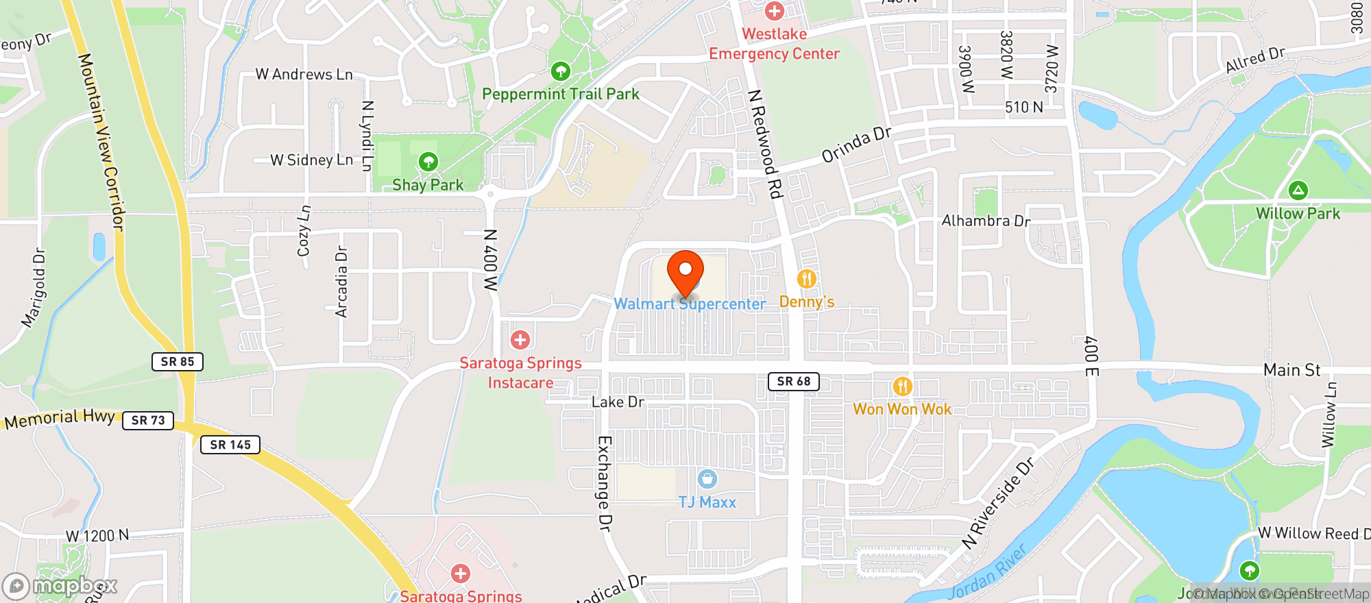 Map showing Walmart Supercenter