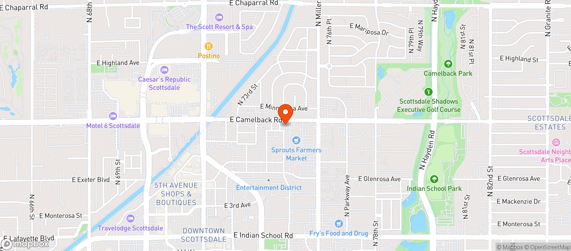 Map showing Senna House Curio Collection Hilton