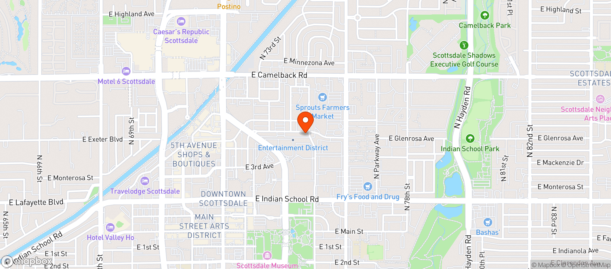 Map showing Fox Cigar Bar