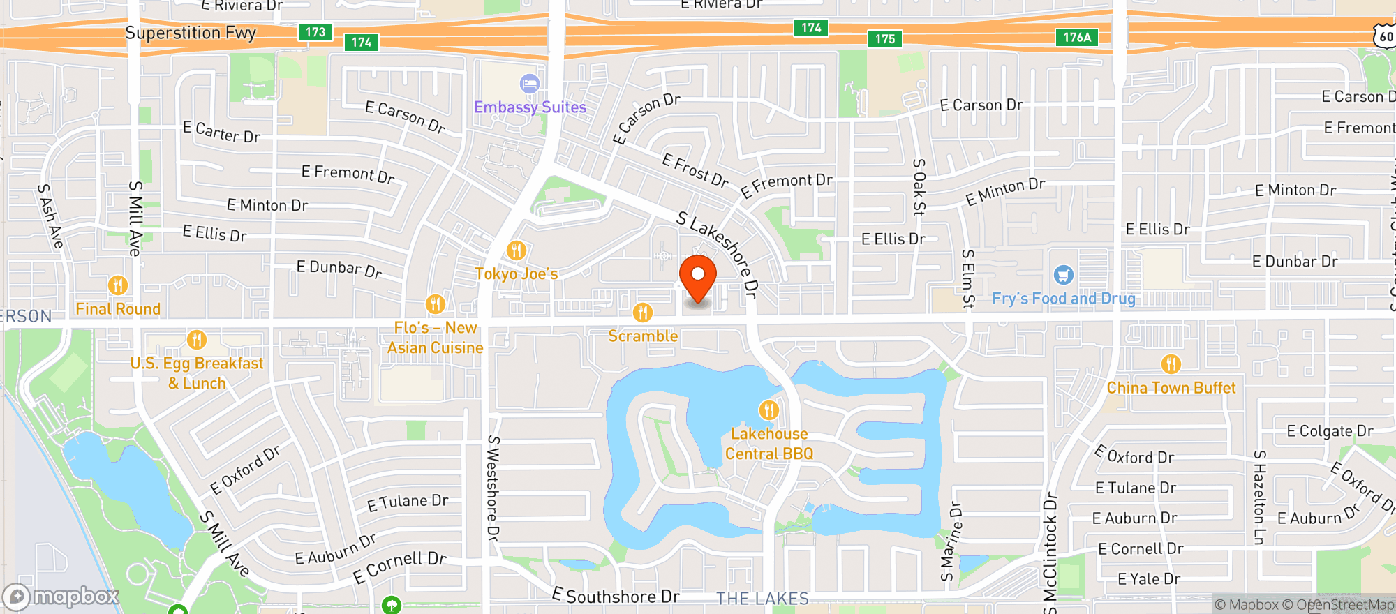 Map showing Majestic 7