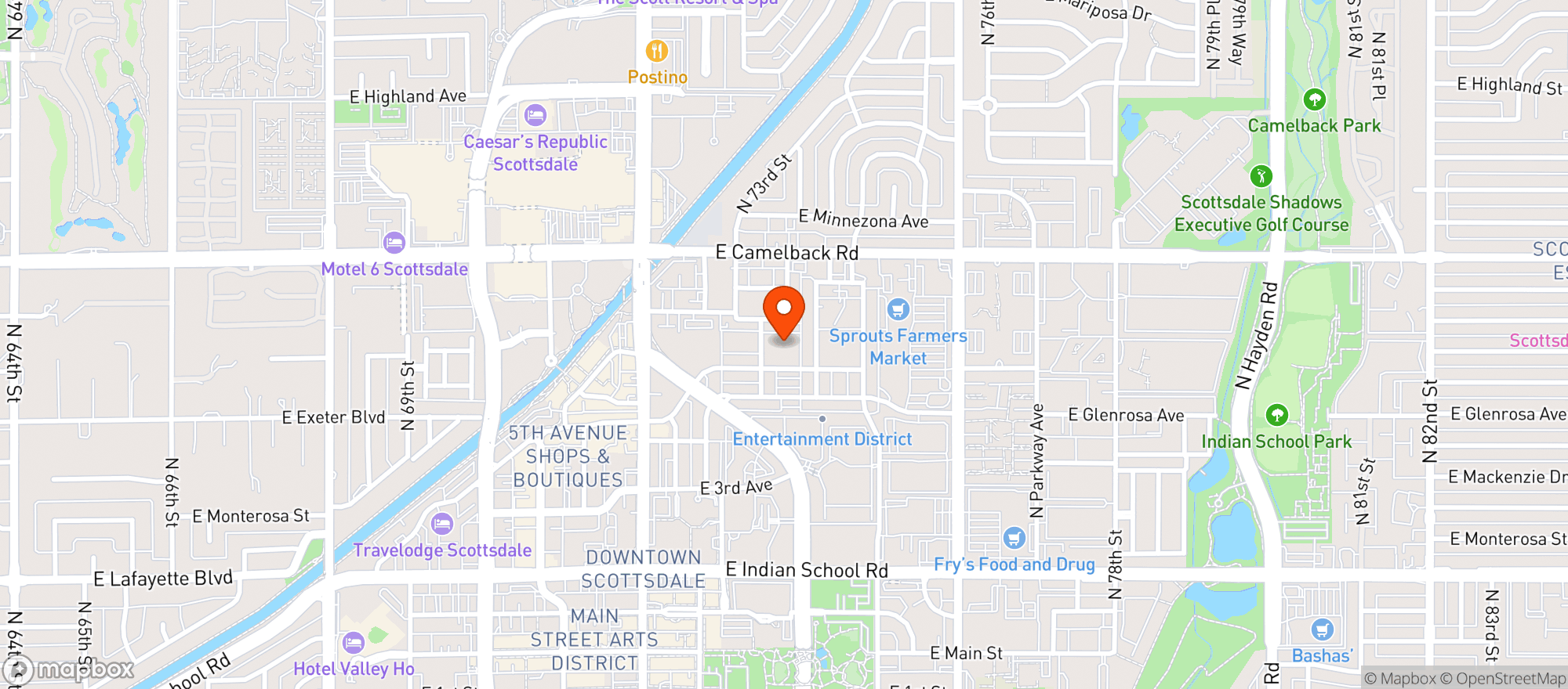 Map showing Sweet Dee's Bake Shop