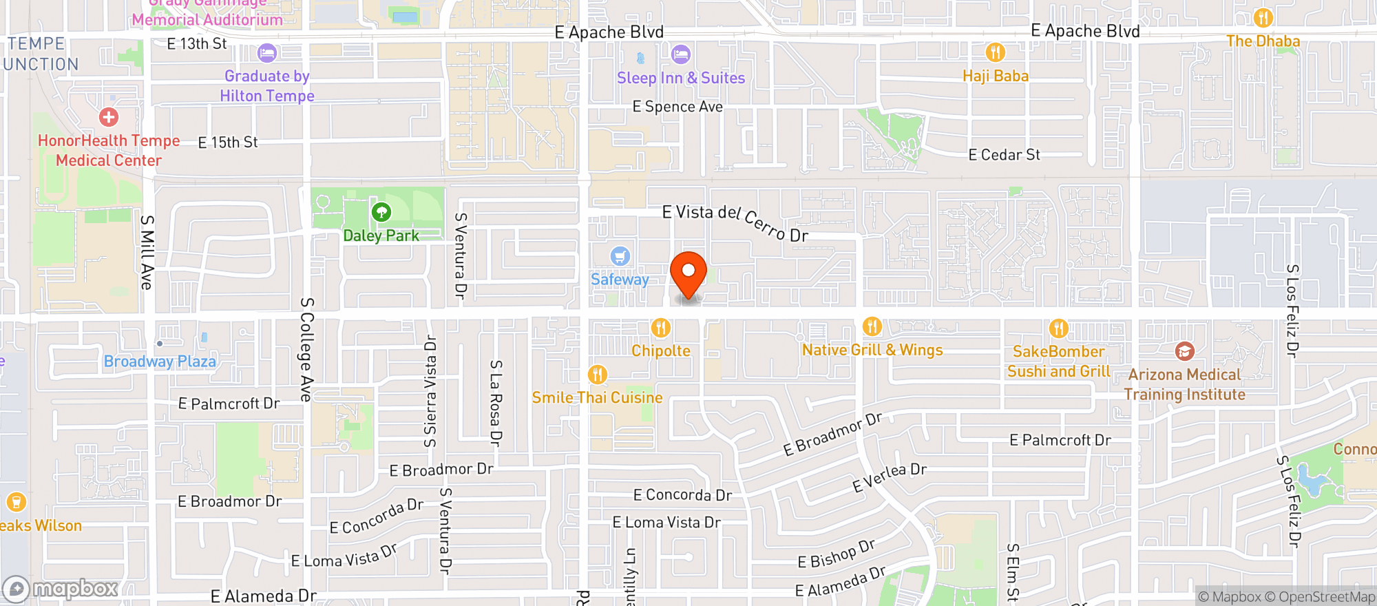 Map showing Boondocks Patio & Grill