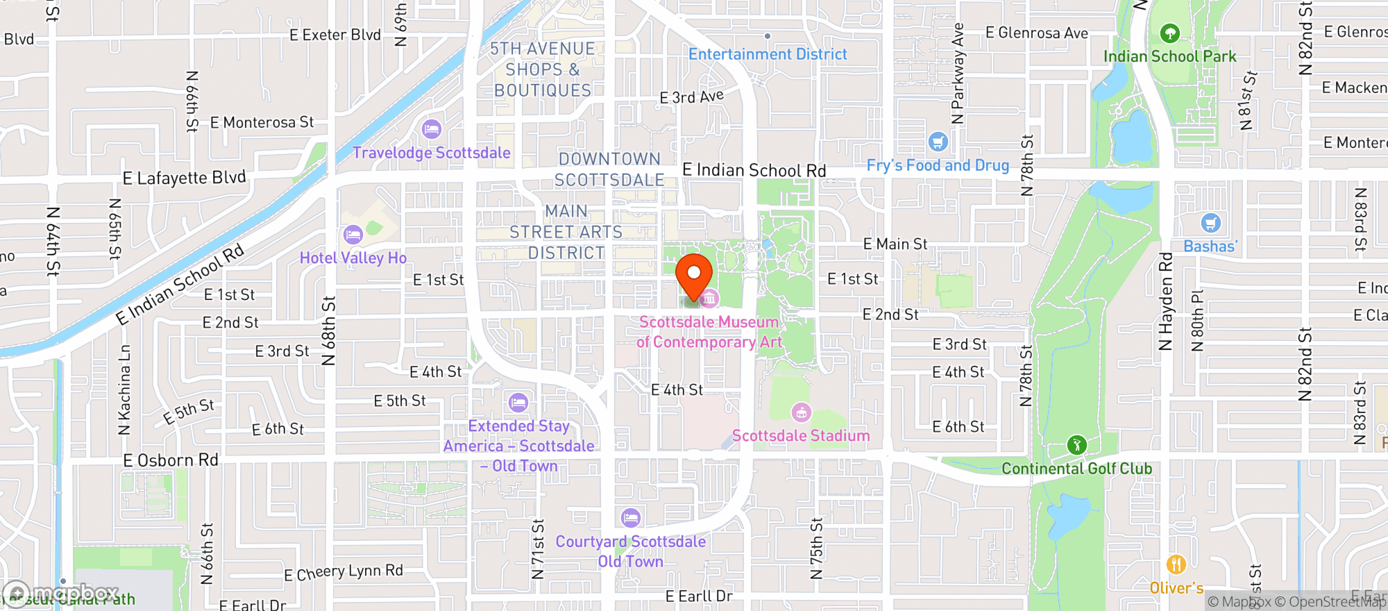 Map showing Los Olivos Mexican Patio