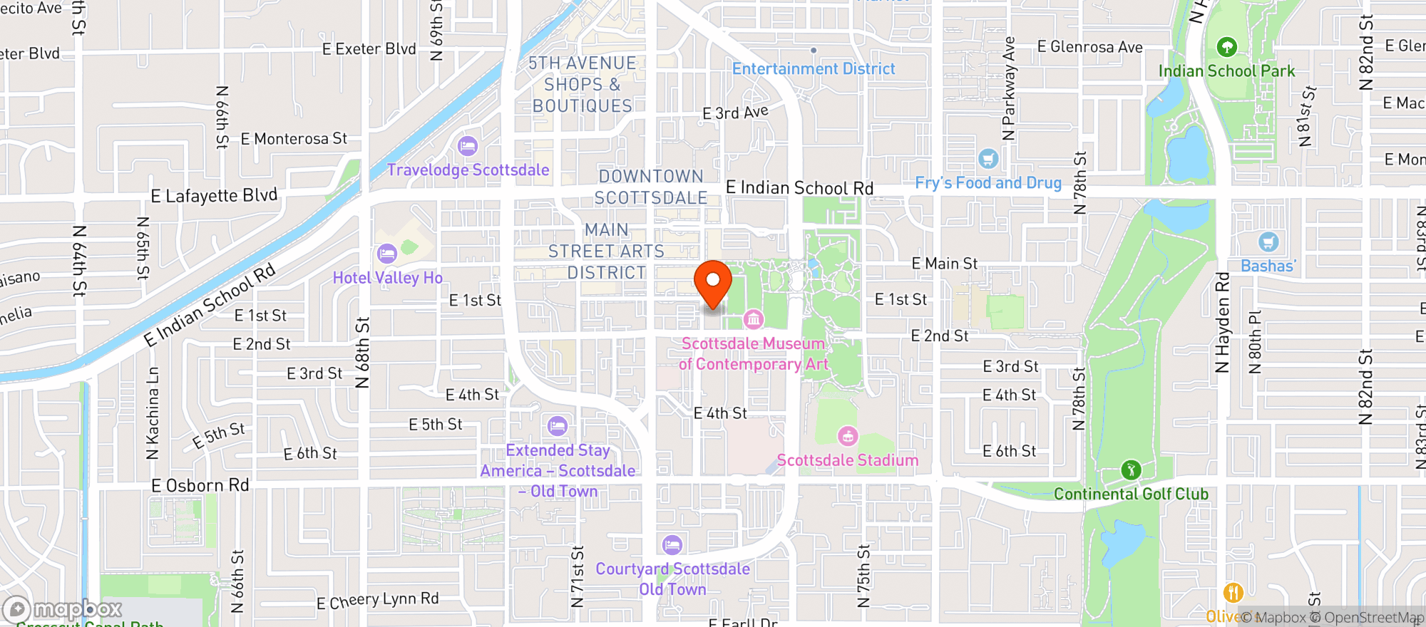 Map showing The Mission