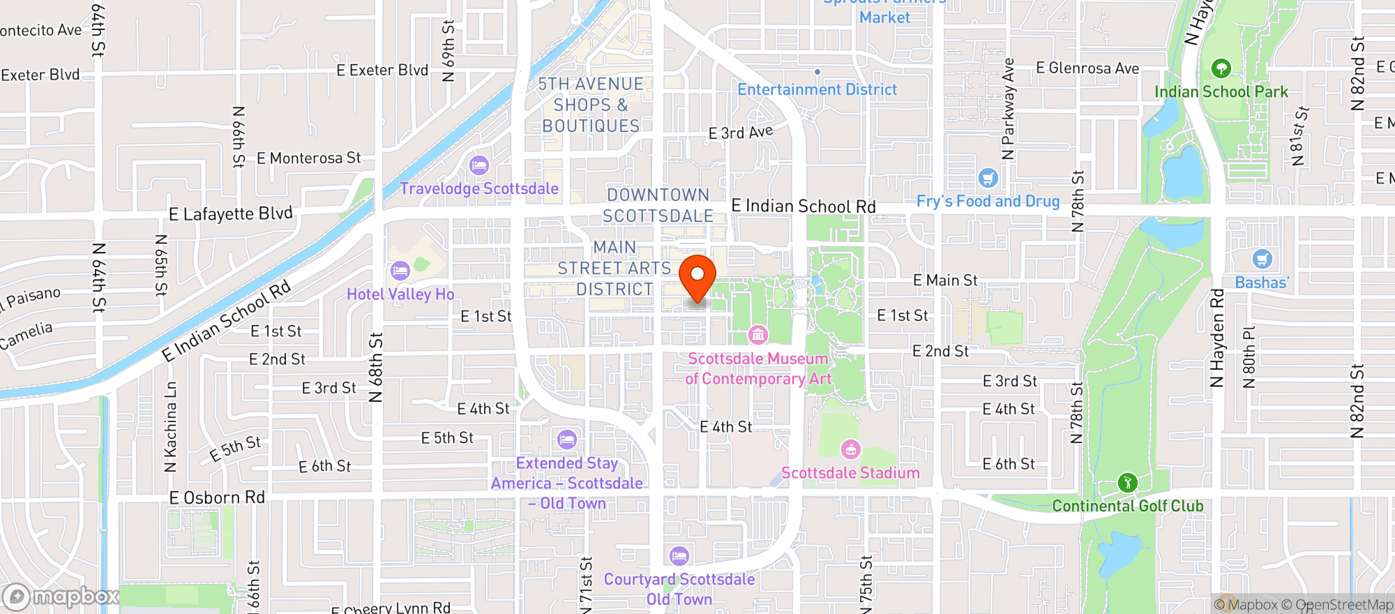 Map showing Karsens Grill