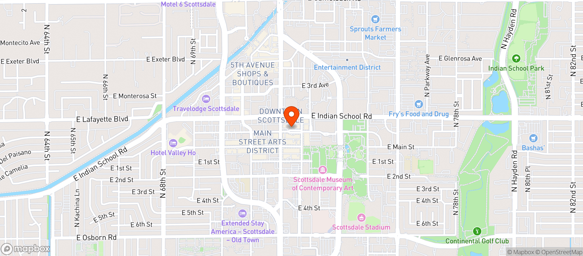 Map showing Cien Agaves Tacos & Tequila