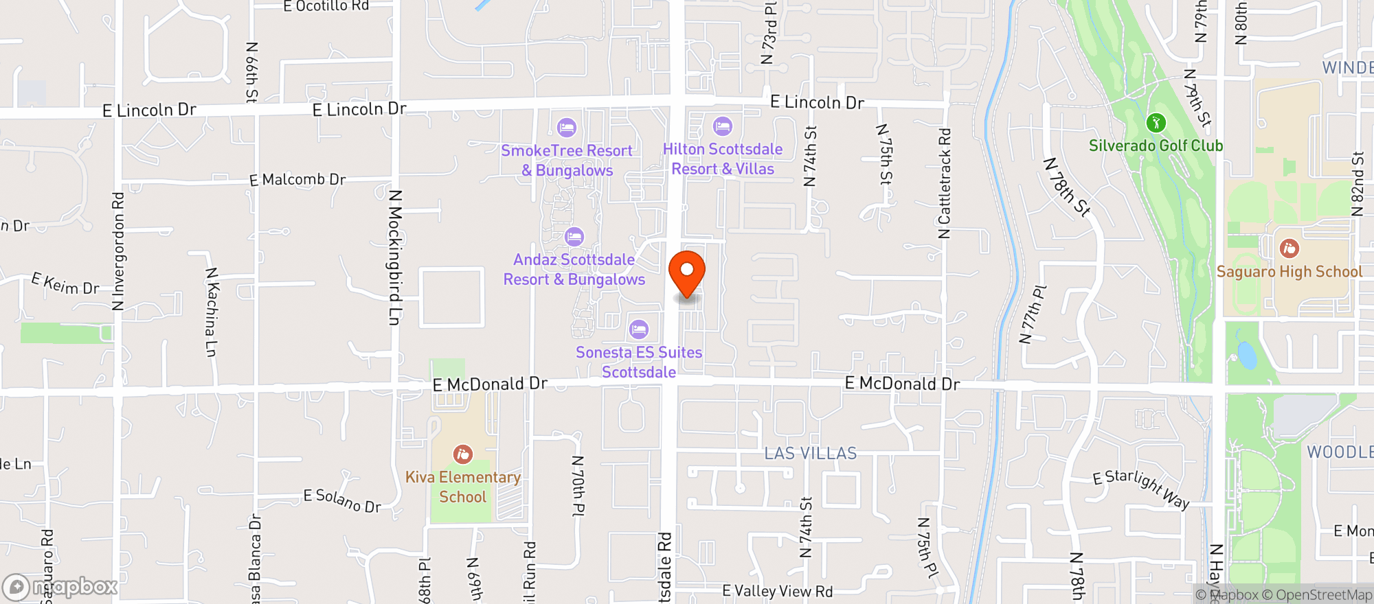 Map showing Houstons Restaurant