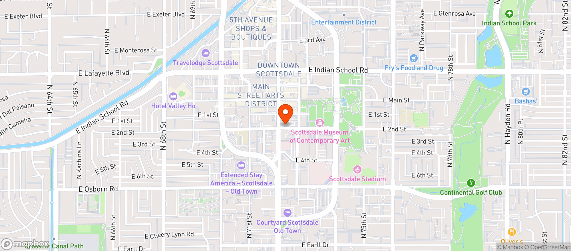 Map showing Rehab Burger Therapy