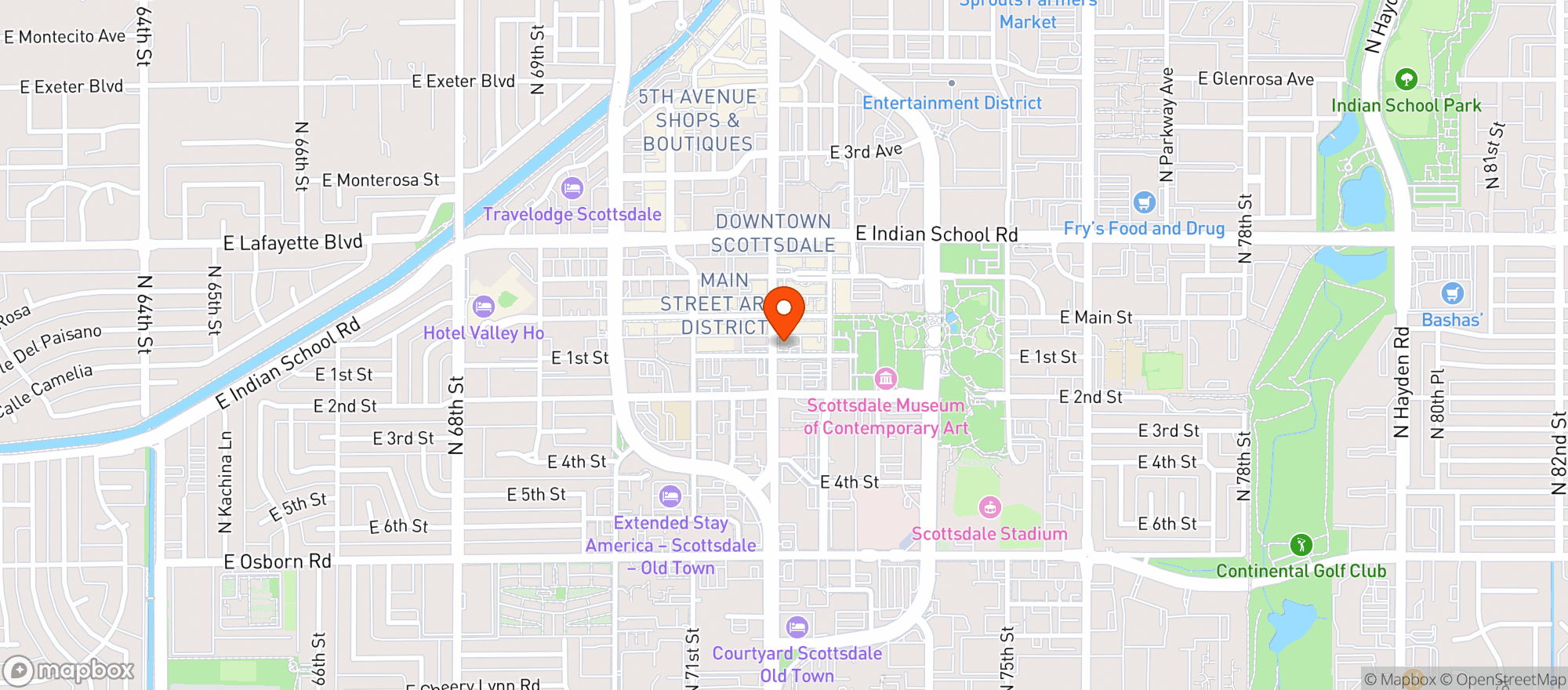 Map showing Uchi Scottsdale
