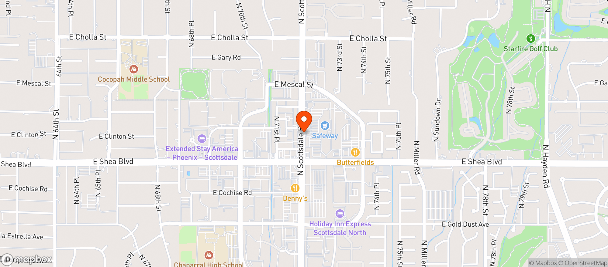 Map showing Safeway