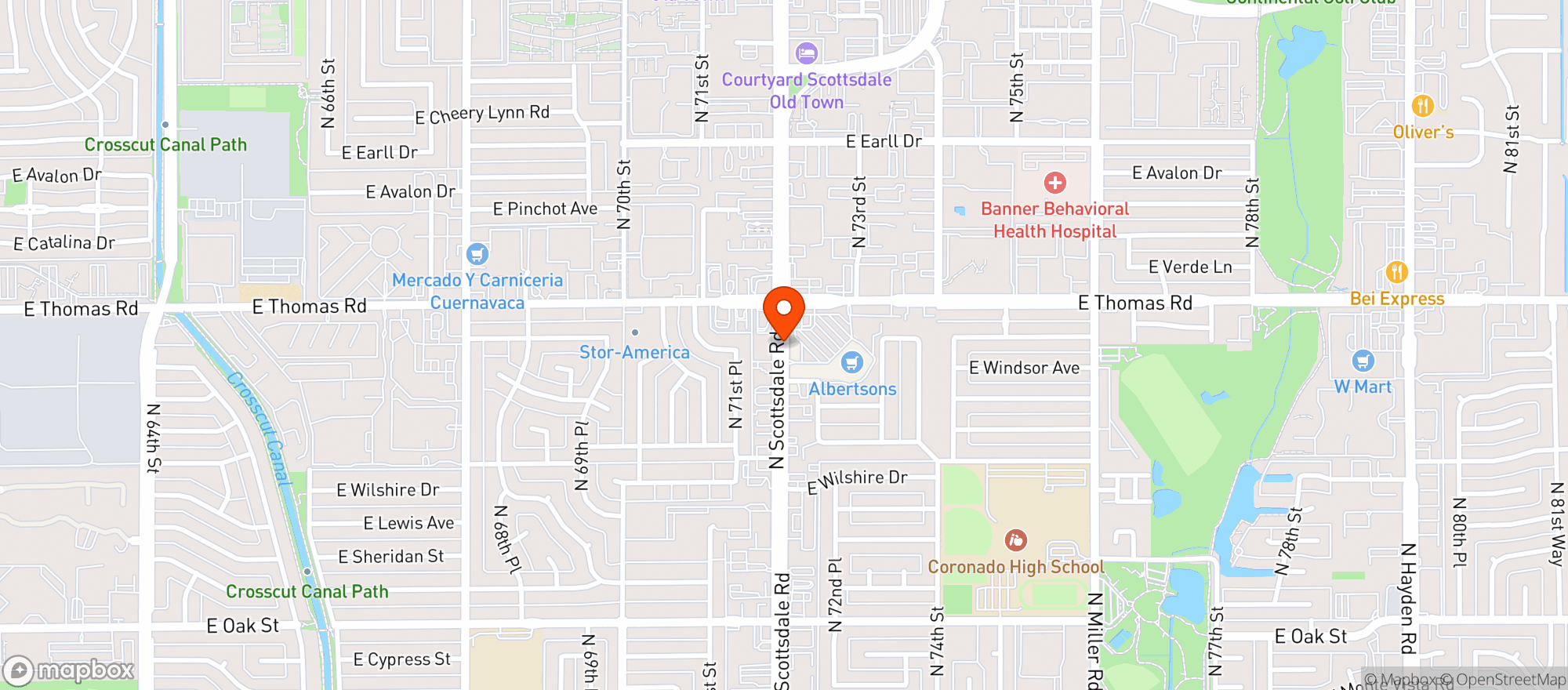Map showing Albertsons