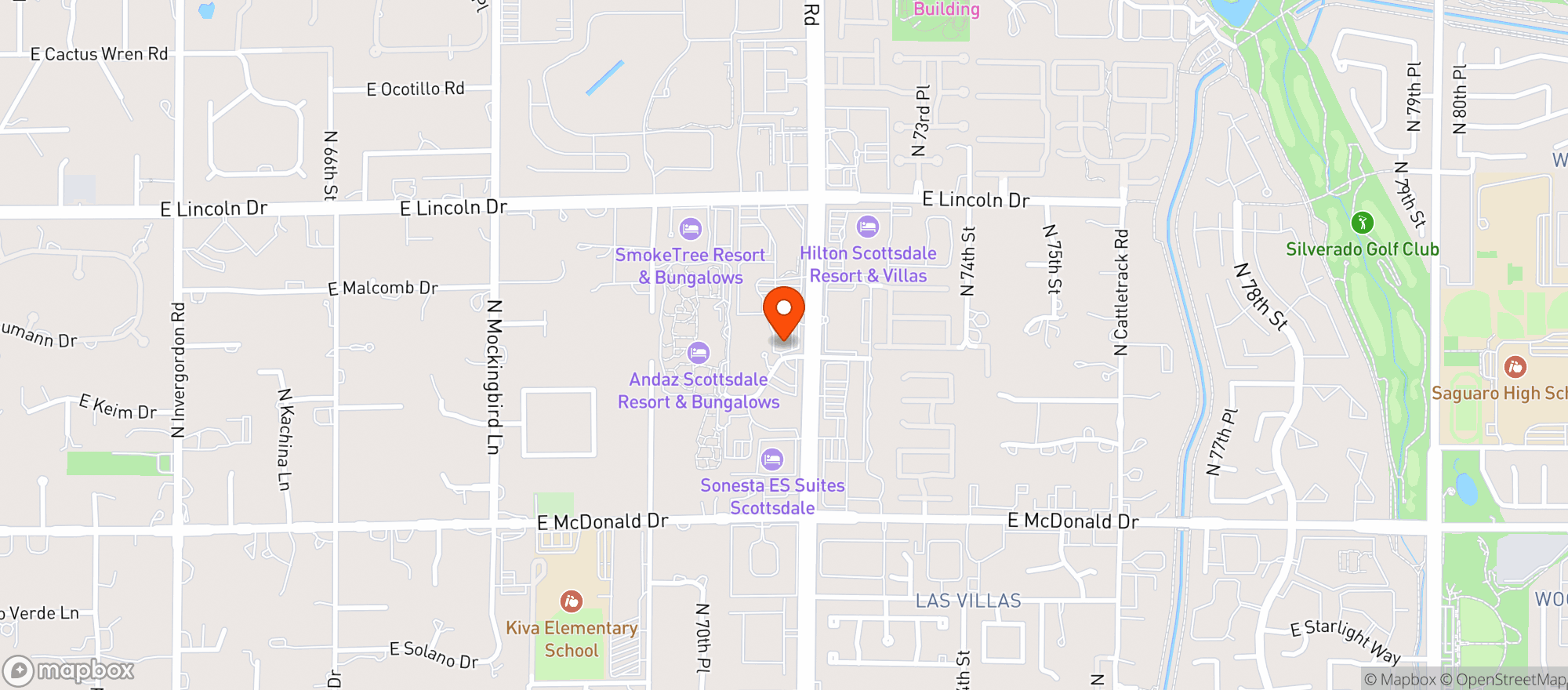 Map showing Blanco Tacos & Tequila
