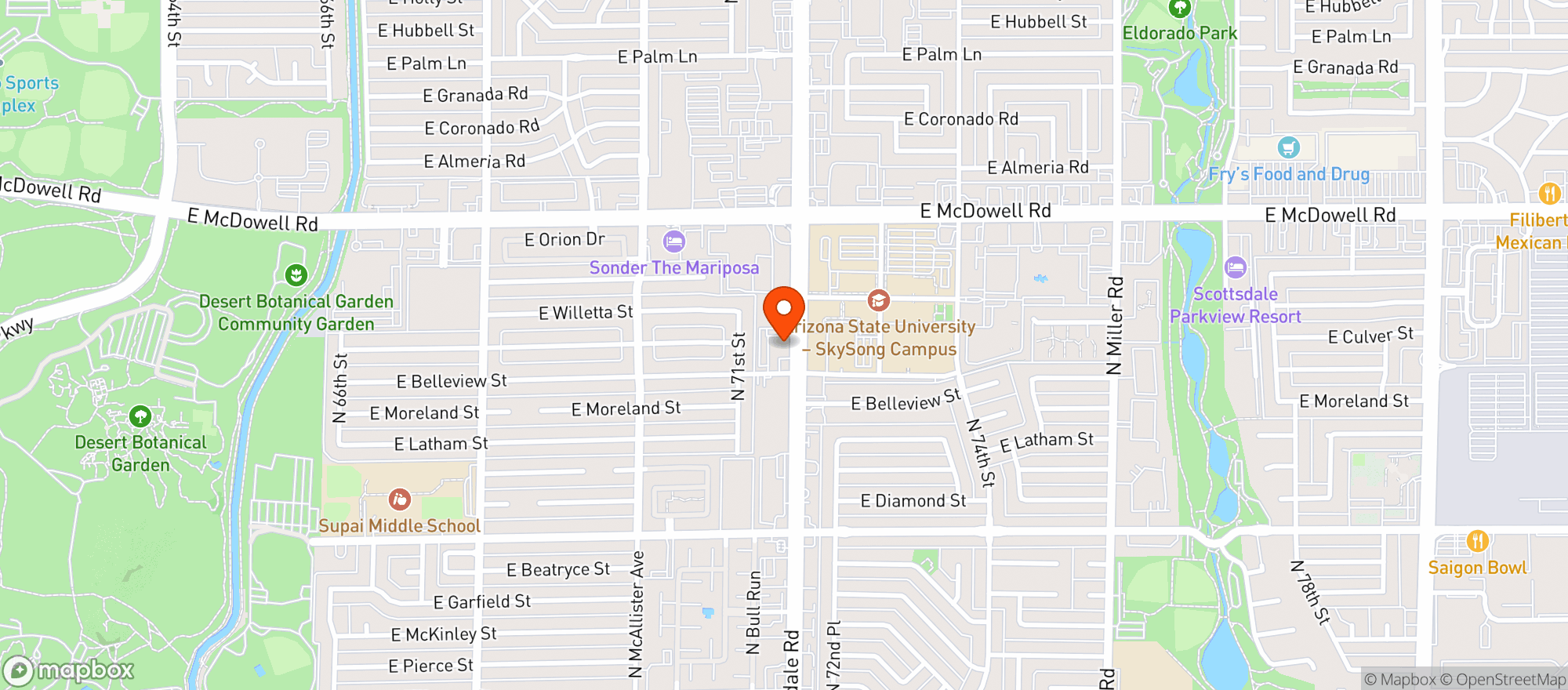 Map showing Fate Brewing Company