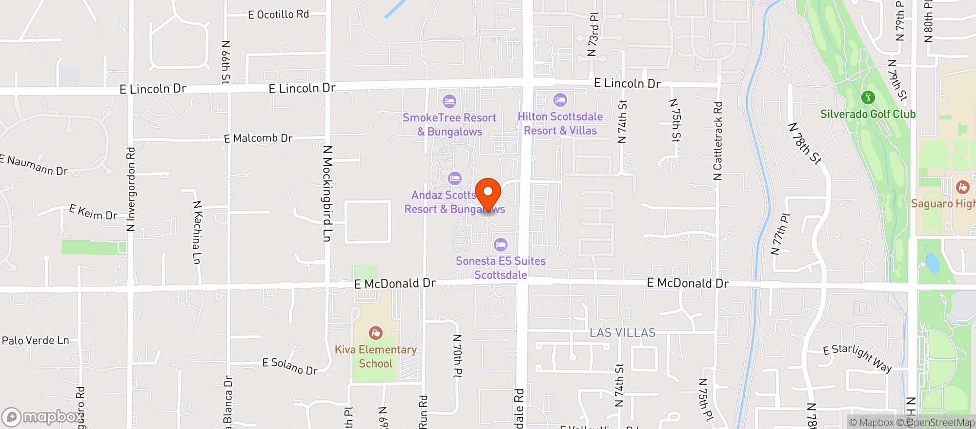 Map showing Paul Martins American Grill